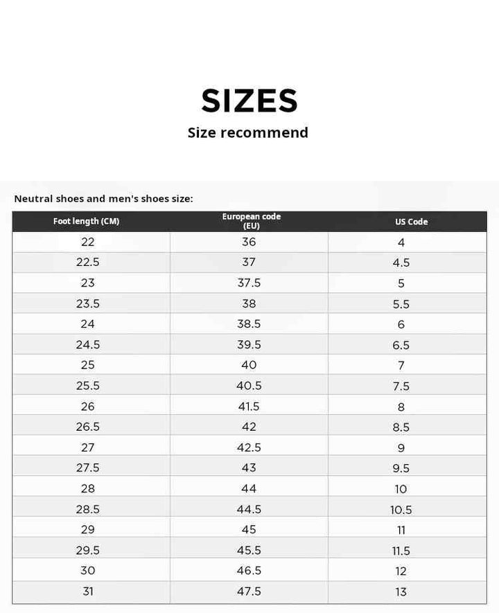 New Balance Fresh Foam X 1080 v14 running shoe size chart for men and neutral shoes with foot length, European, and US codes.