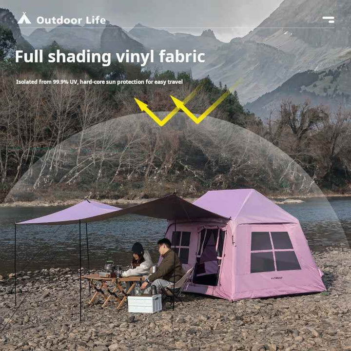 Wolf Walker Cloud Pavilion inflatable outdoor camping tent with large canopy by the lake in nature