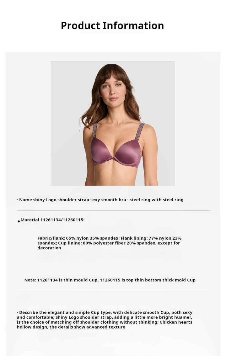 حمالة صدر  Victoria's Secret بتصميم بريق وأحجار الراين لامعة وأشرطة كتف شعار فاخرة صيف 2025 للنساء