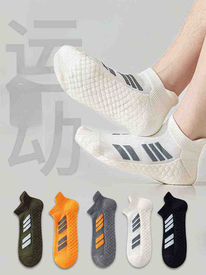 جوارب رياضية رجالية قطنية مقاومة للرائحة anti-odor sweat-absorbing  للجري وكرة السلة بألوان متعددة