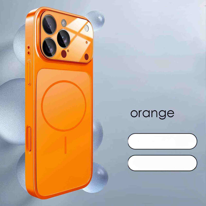 كفر أبل 17 برو ماكس باللون البرتقالي تصميم Seconds change مقاوم للصدمات وخفيف الوزن