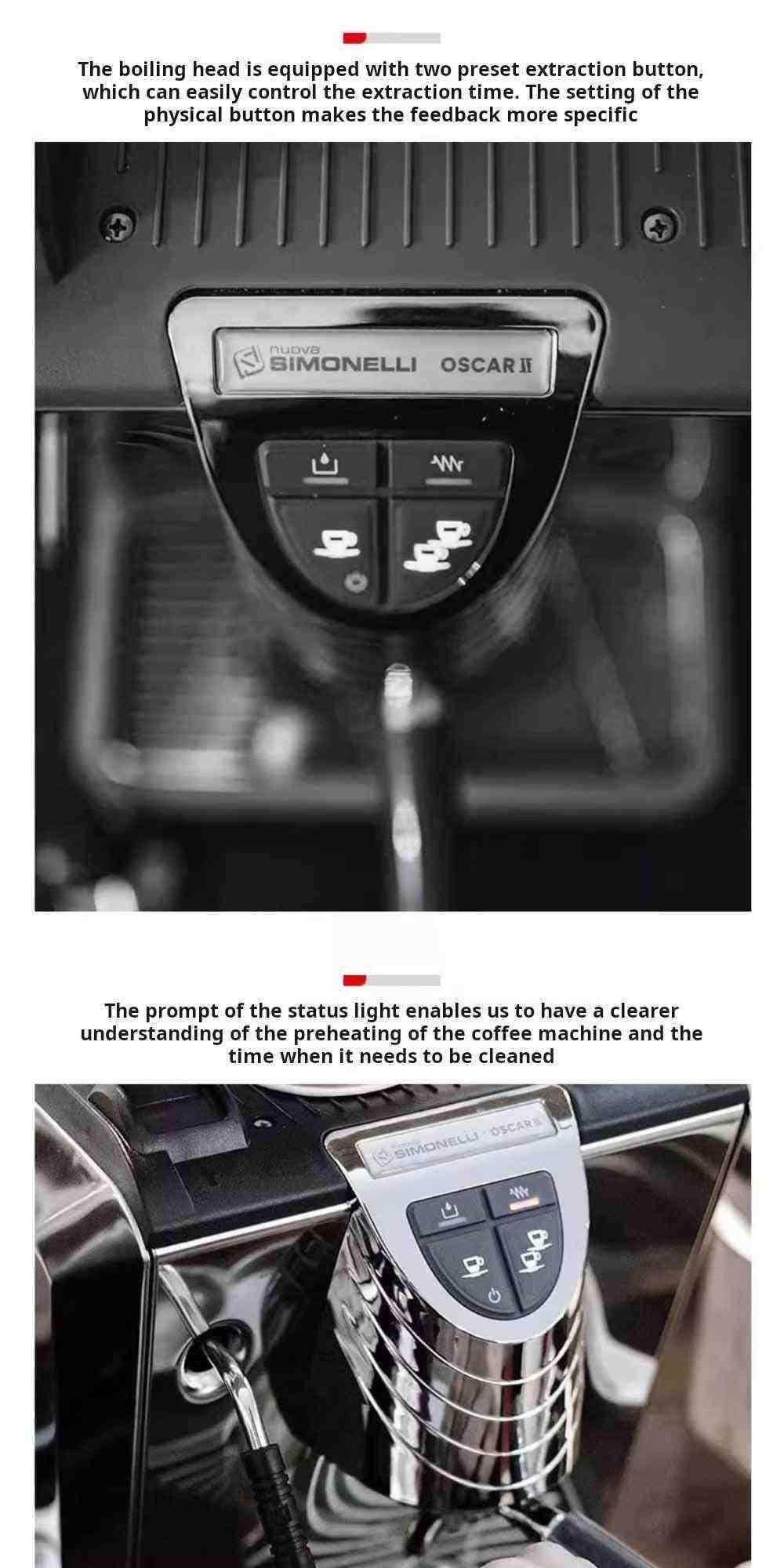 Nuova Simonelli Oscar II ماكينة Espresso إيطالية احترافية.