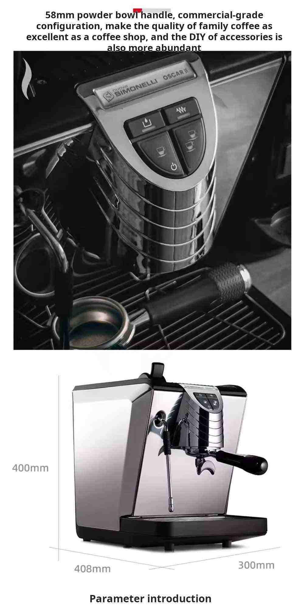 Nuova Simonelli Oscar II ماكينة Espresso إيطالية احترافية.