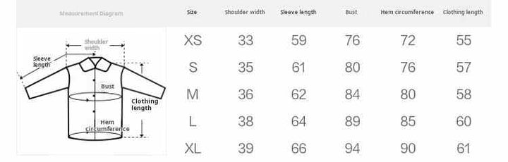 مخطط قياسات جاكيت Gap جاكيت ريبد نسائي بأحجام XS إلى XL مع تفاصيل العرض والطول والصدر والكم