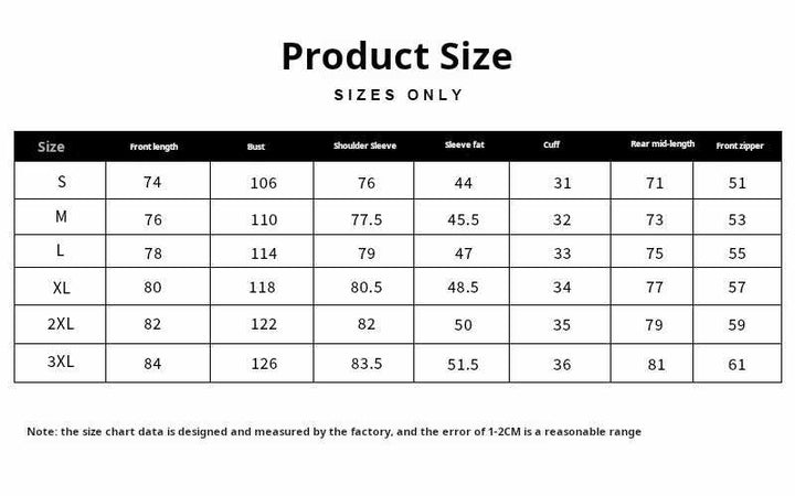 Mr. Lusan 100% wool جاكيت gentleman Italian size chart with measurements for front length, bust, shoulder sleeve, sleeve fat, cuff, rear mid-length, and front zipper in sizes S to 3XL