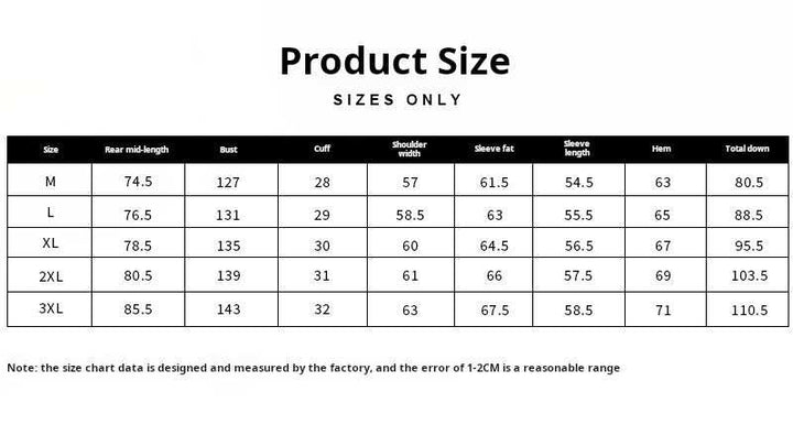 Mr. Lusan jacket Italian waterproof lightweight warm with corduroy collar and metal zipper size chart