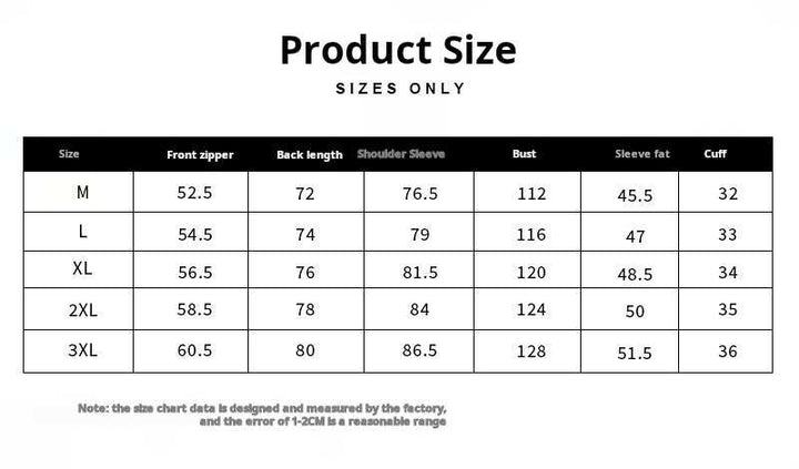 Mr. Lusan 50% wool British vintage jacket size chart with measurements for warm gray tweed jacket