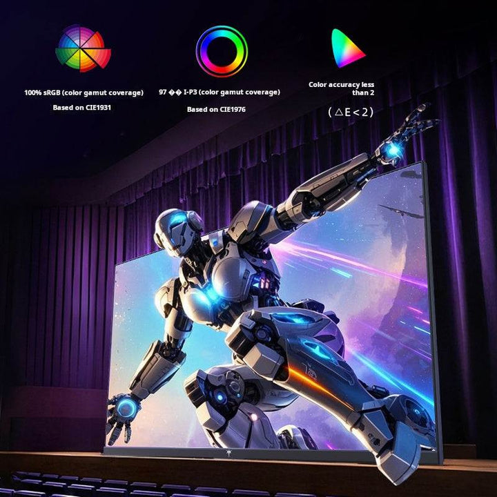 شاشة KTC 27 بوصة بدقة 2K, معدل تحديث 210Hz, إطارات نحيفة، قاعدة قابلة للدوران والرفع، إضاءة زرقاء منخفضة وحماية العين مع جودة ألوان عالية للعبة