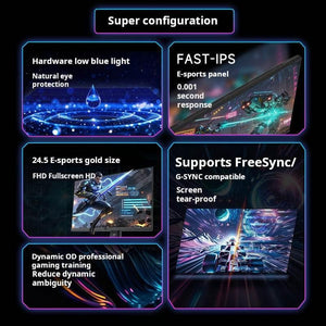 شاشة KTC 24-inch 260Hz monitor hardware low blue light gaming screen H25T7 third generation high refresh rate e-sports screen.