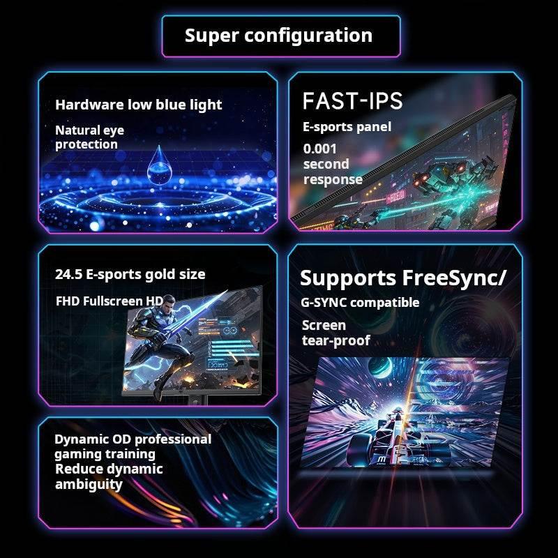 شاشة KTC 24-inch 260Hz monitor hardware low blue light gaming screen H25T7 third generation high refresh rate e-sports screen.