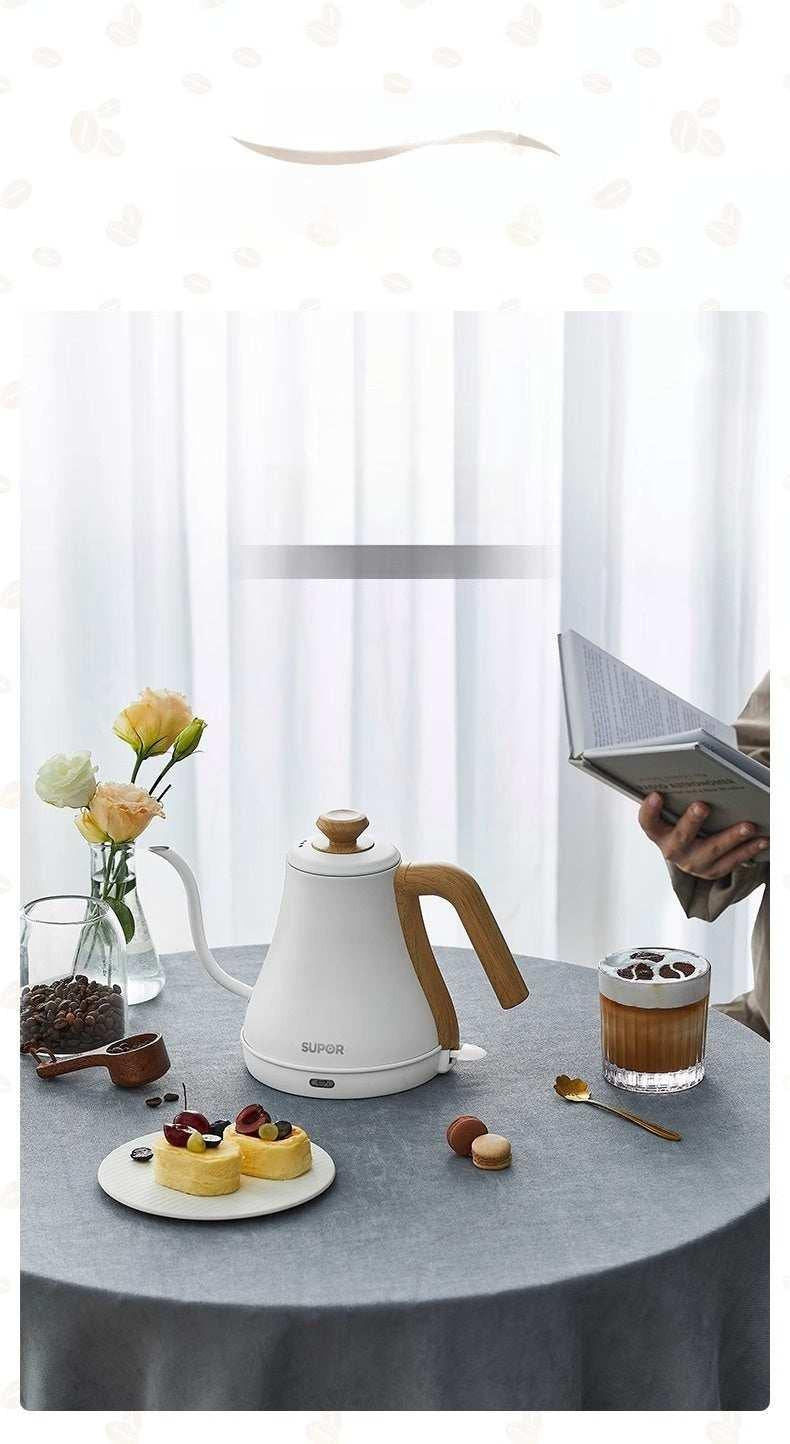غلاية Supor Kettle Stainless Steel Boiling Water Hand Drip Coffee.