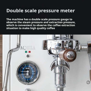 آلة Espresso احترافية Aquila 0986P بنظام PID ومقابض خشبية.