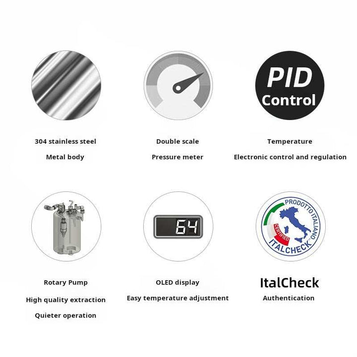 آلة إسبريسو كويك ميل أكويلا   تصميم احترافي بخامات فاخرة وتحكم PID دقيق Quick Mill E61