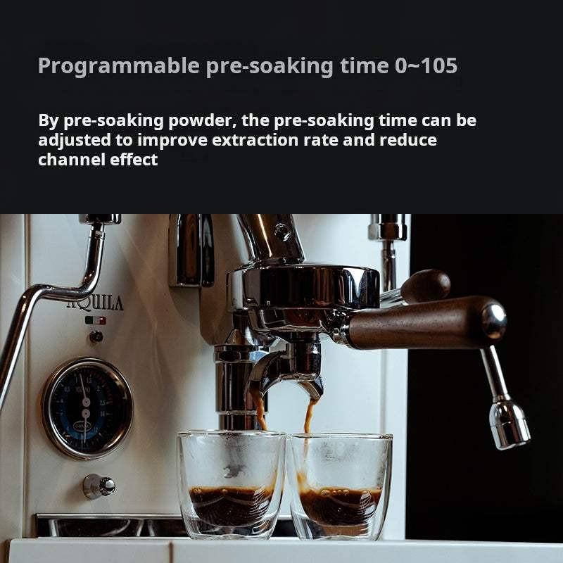 آلة Espresso احترافية Aquila 0986P بنظام PID ومقابض خشبية.