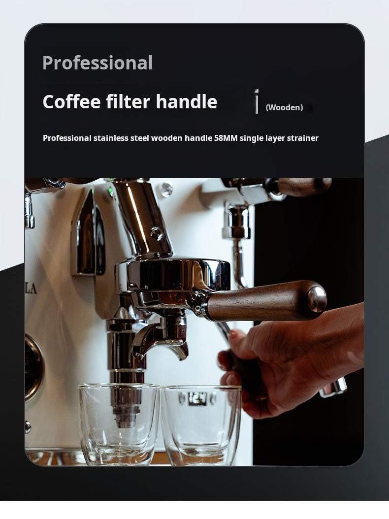 آلة Espresso احترافية Aquila 0986P بنظام PID ومقابض خشبية.