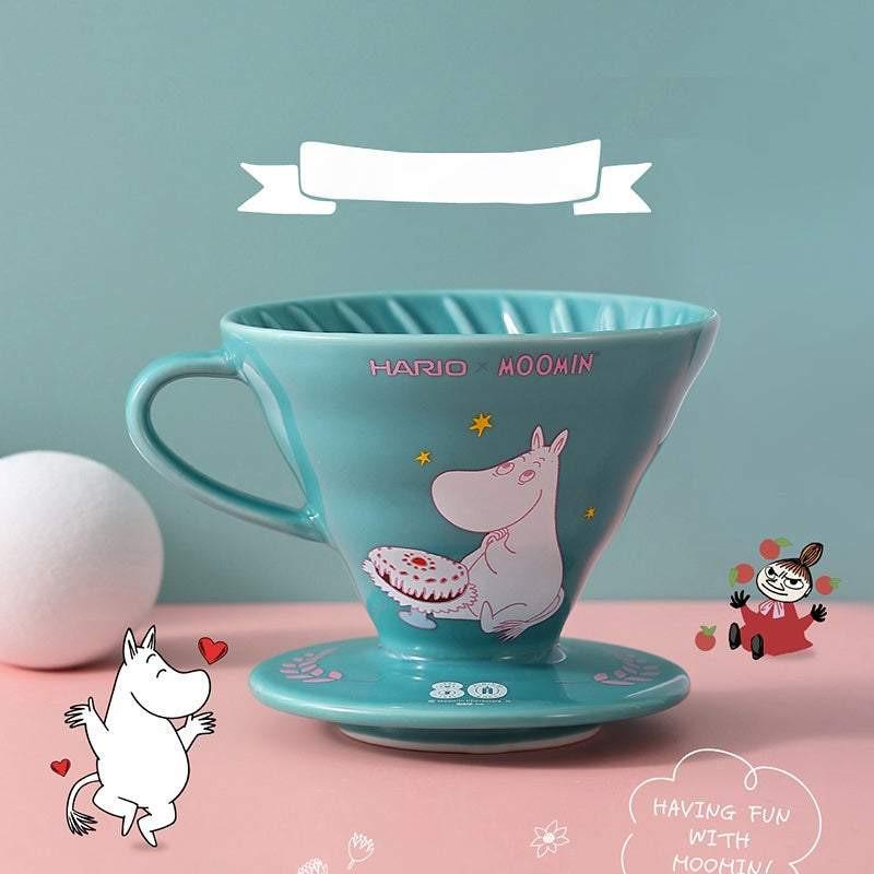 HARIO Moomin Co-branded Hand Crank Grinder Gift Box V60 Filter Cup.