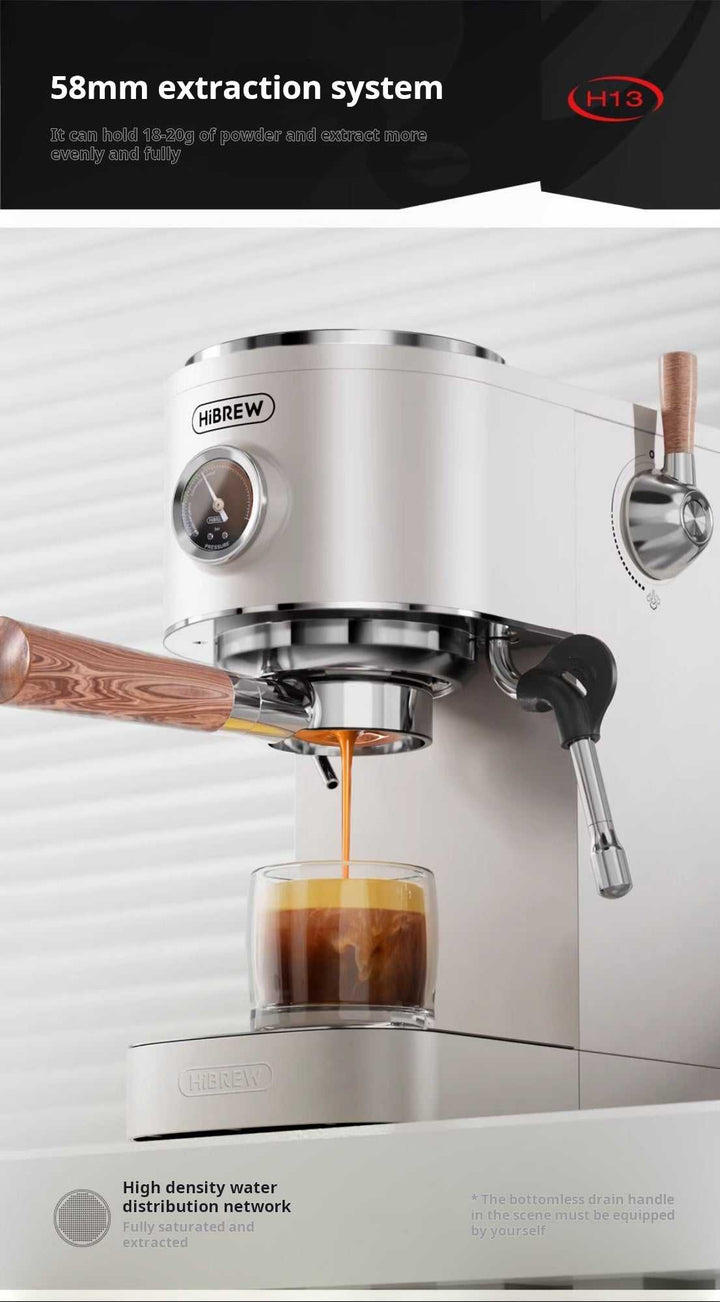 ماكينة إسبرسو HiBREW H13 ثنائية الغلاية بشاشة لمس 20 بار تصميم فولاذ مقاوم للصدأ