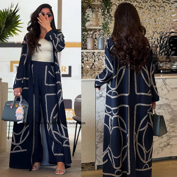 two-piece Arabic suit Robe and pants set