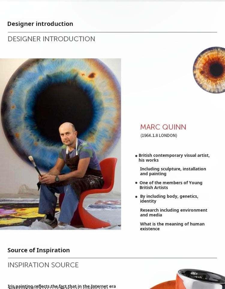 illy Marc Quinn Espresso & Cappuccino Cup.
