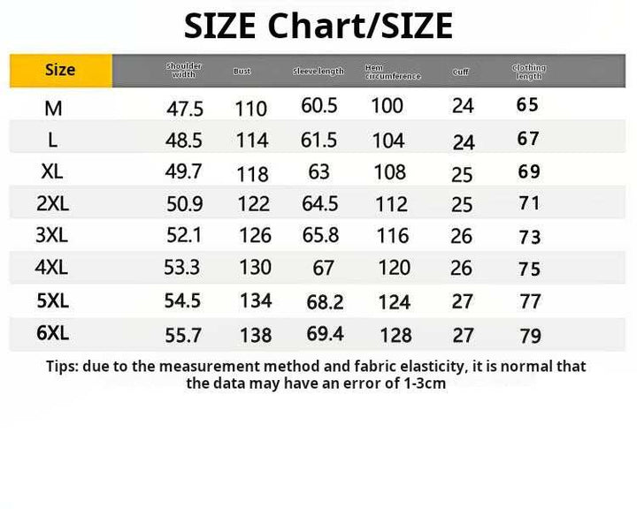 مخطط قياسات جاكيت رجالي عكسي بألوان متعددة وقماش قطني مقاوم للتجاعيد