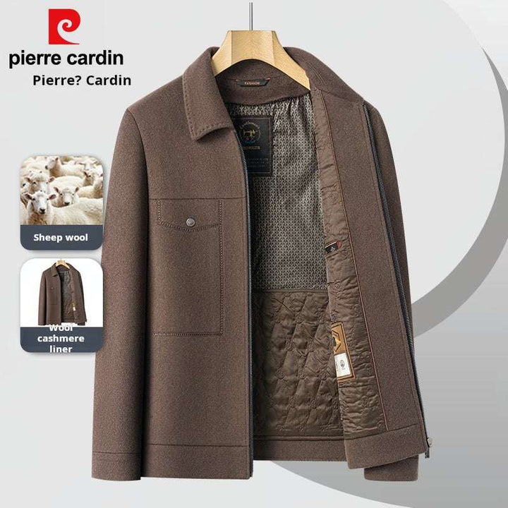 Pierre Cardin جاكيت صوف دافئ وأنيق بقصة مريحة وتصميم فاخر