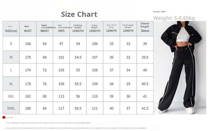 طقم كارديغان بياقة نصف عالية وسحاب أمامي باللون الأسود مع سروال عالي الخصر بتصميم رياضي أنثوي مريح وعصري