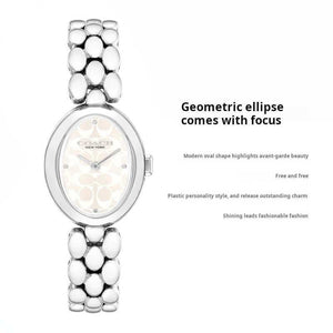 COACH Sammy Quartz movement Stainless steel strap White dial Women's watch.