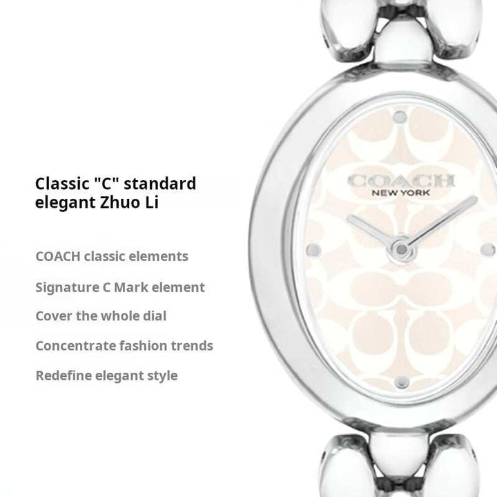 COACH Sammy Quartz movement Stainless steel strap White dial Women's watch