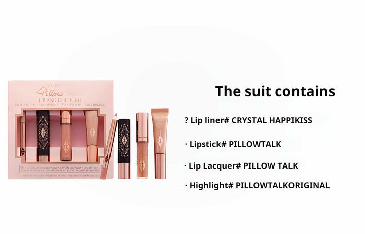 CT lip and cheek lipstick makeup set Easy to color four-piece set