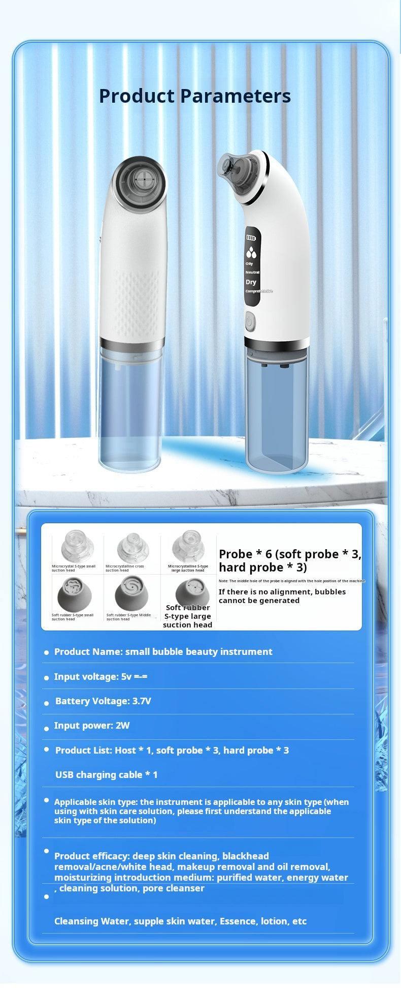 جهاز تنظيف البشرة الفقاعي بالماء والشفط  Water Bubble Facial Cleaner.