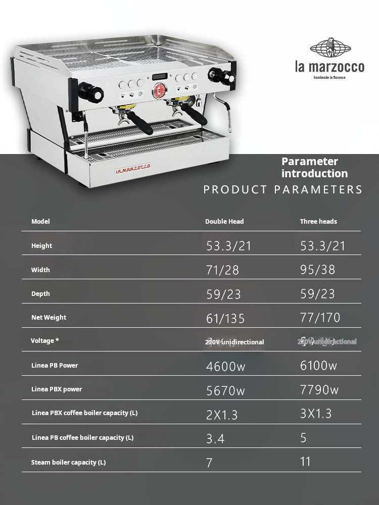 ماكينة Espresso احترافية La Marzocco Linea PB مزدوجة الرأس.