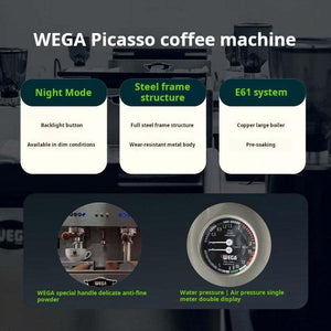 ماكينة قهوة WEGA Picasso تجارية احترافية بنظام E61.