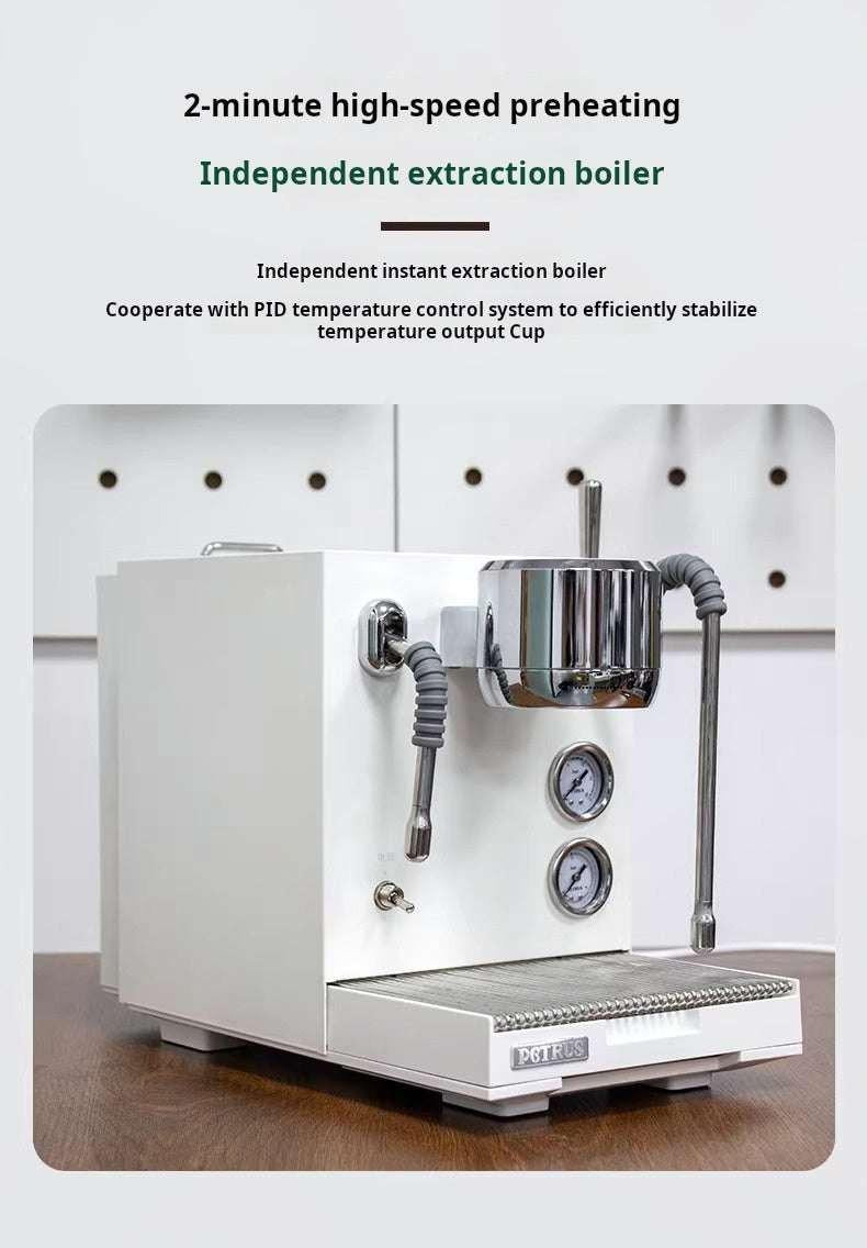 ماكينة Espresso بيضاء Petrus PE3900 بنظام Double Boiler.