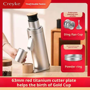 مطحنة قهوة Creyke DC63 احترافية مع تروس تيتانيوم - أسود
مطحنة قهوة Creyke DC63 احترافية مع تروس تيتانيوم - فضي.