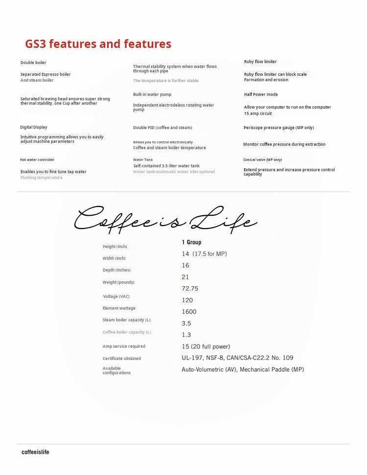 ماكينة Espresso احترافية La Marzocco GS3 MP للمنزل.