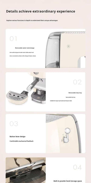 ماكينة Espresso من Smeg موديل ECF03 بخاصية Cold Extraction.