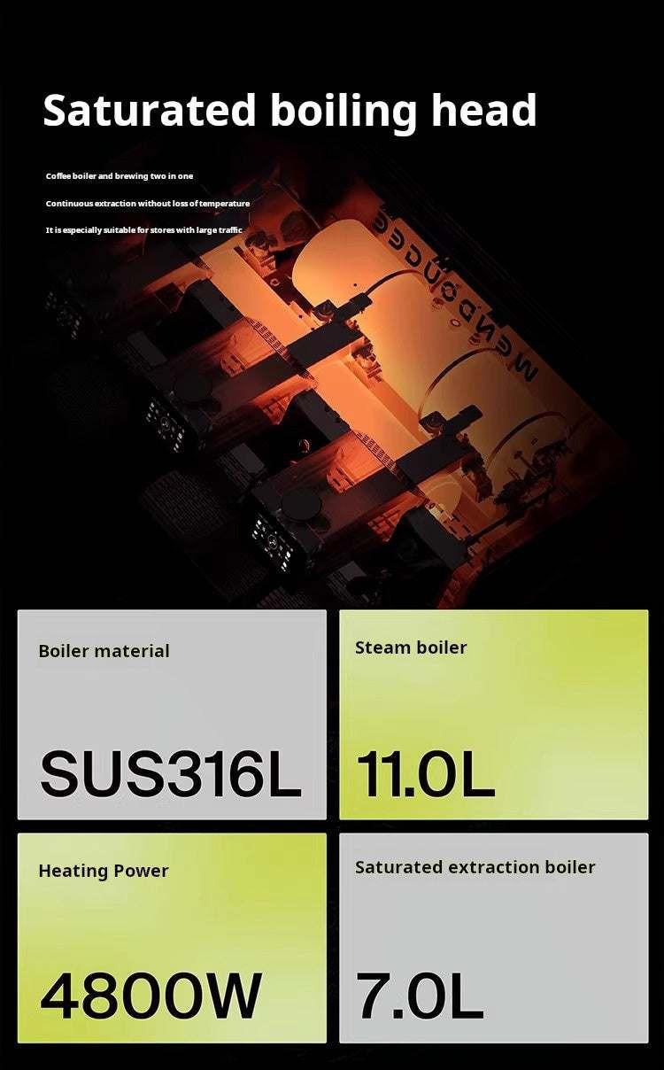 ماكينة Espresso تجارية Wendougee شاشة UI Touch بـ 3 مجموعات.