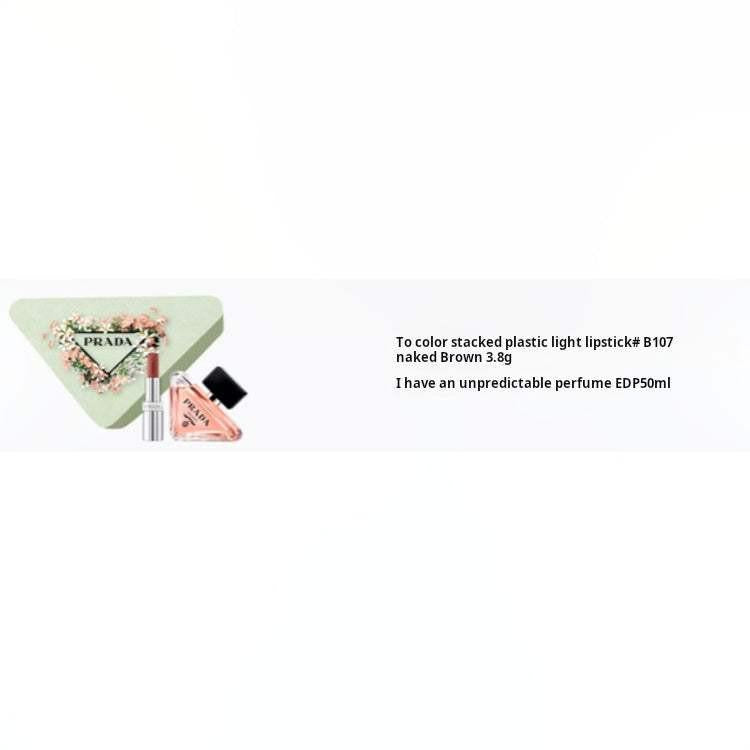 PRADA Heart Flower Lip Perfume Set EDP Bitter Orange Amber 50ml+3.8g.