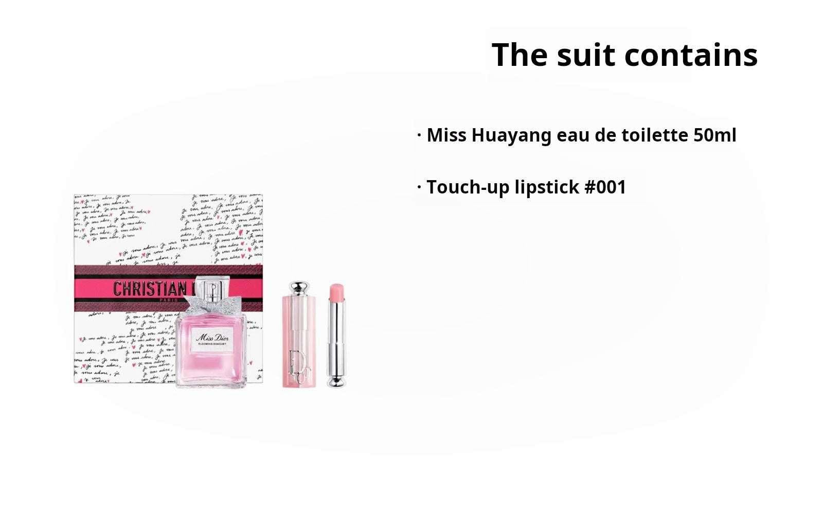 Dior Addict Lip Glow & Miss Dior Fragrance Set Limited Edition Eau de Toilette.