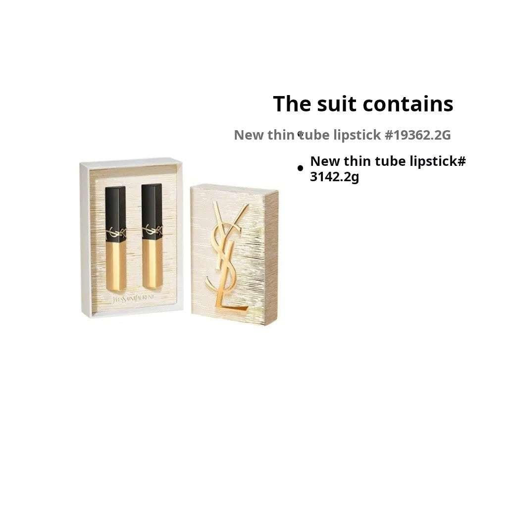 YSL سلم فلفت لِب أحمر الشفاه المخملي الفاخر  هدية حصرية محدودة مجموعة.