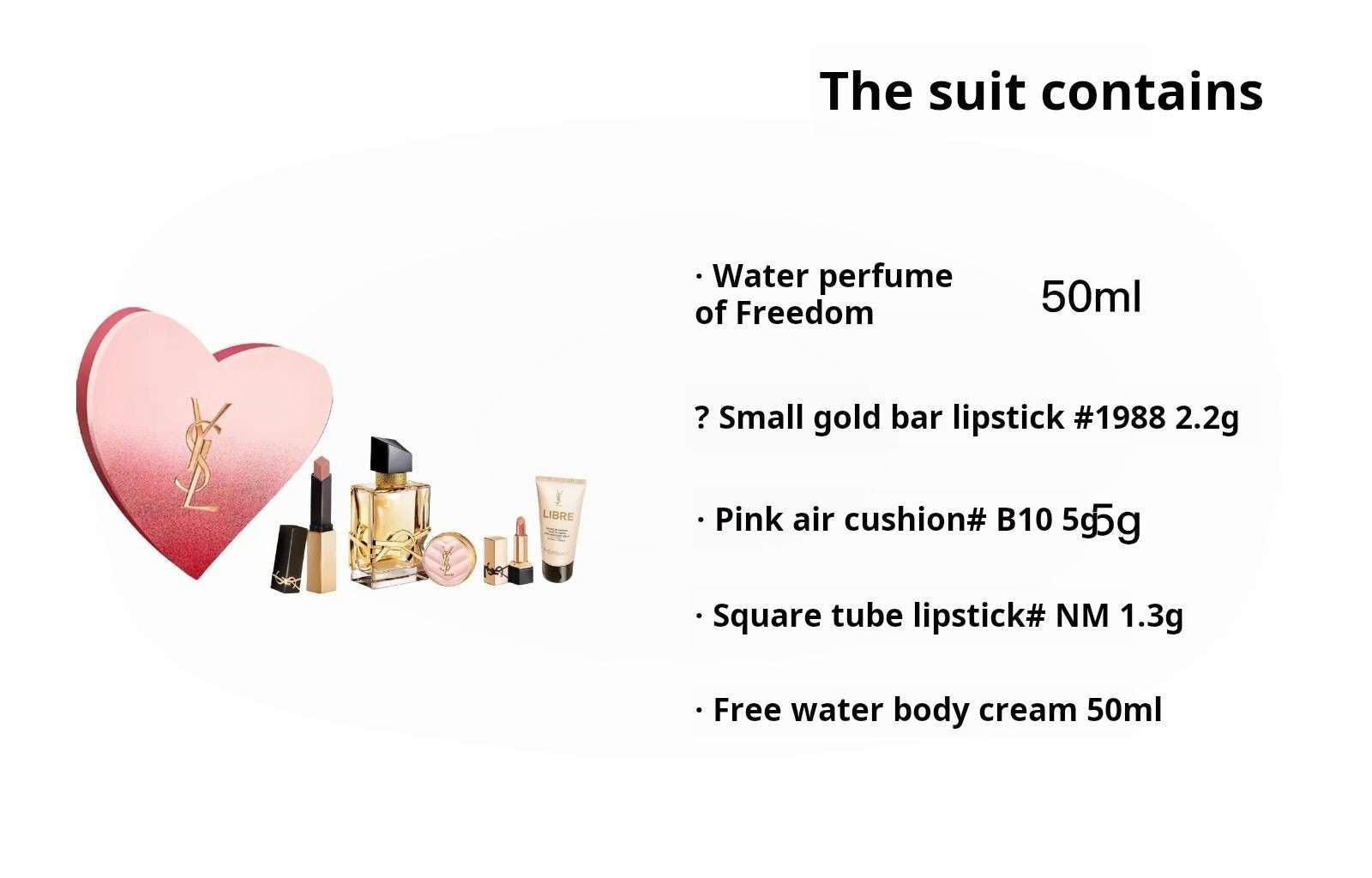 YSL Saint Laurent Eau de Parfum Libre lipstick gift set.