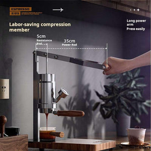 Aleman Espresso 5 ماكينة يدوية احترافية بضغط متغير.