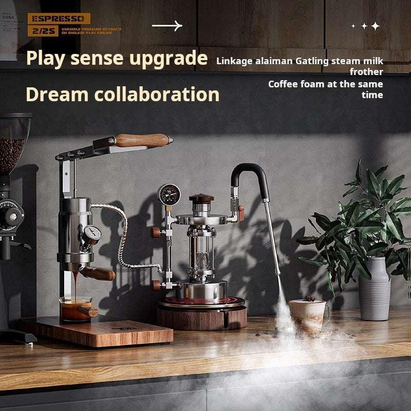 Aleman Espresso 5 ماكينة يدوية احترافية بضغط متغير.