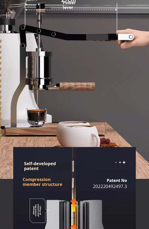 Aleman Espresso 5 ماكينة يدوية احترافية بضغط متغير.