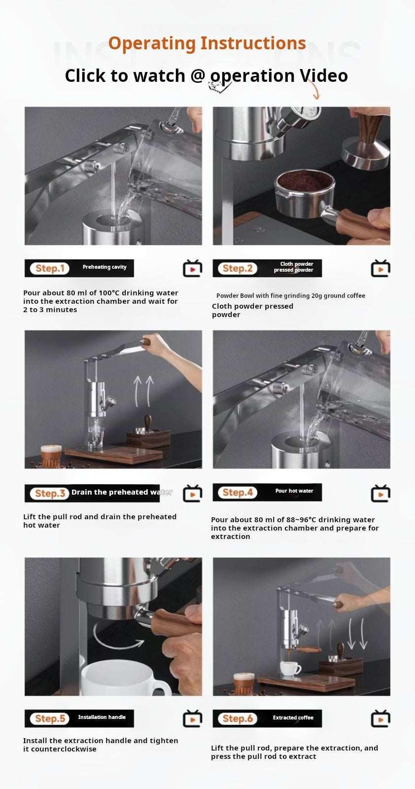 Aleman Espresso 5 ماكينة يدوية احترافية بضغط متغير.