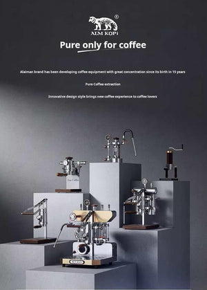 Aleman Espresso 5 ماكينة يدوية احترافية بضغط متغير.
