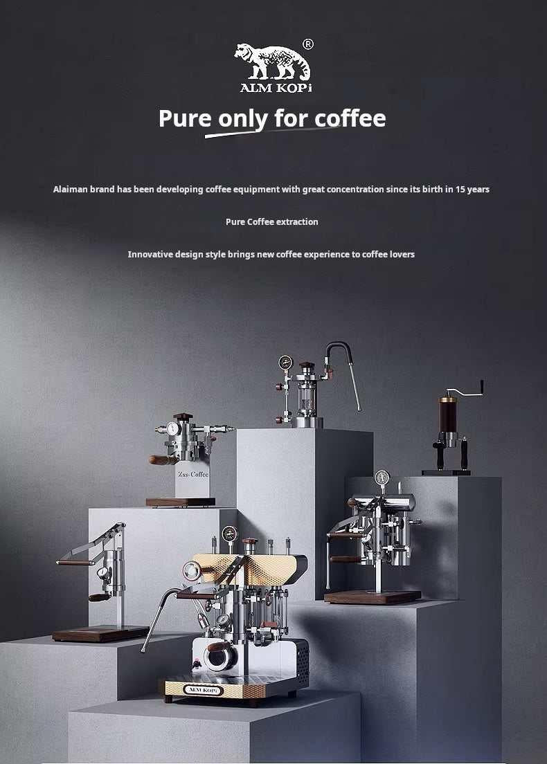 Aleman Espresso 5 ماكينة يدوية احترافية بضغط متغير.
