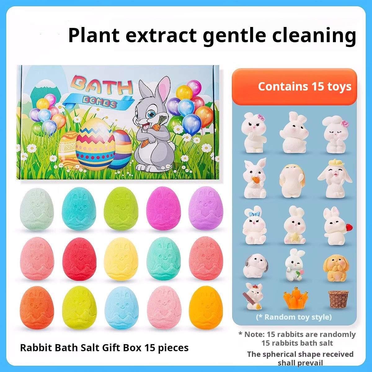 Bath Bombs With Bath Toys Inside - Rabbit | مجموعات كرات ملح الاستحمام البلورية للأطفال.