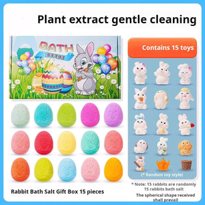 Bath Bombs With Bath Toys Inside - Rabbit | مجموعات كرات ملح الاستحمام البلورية للأطفال.