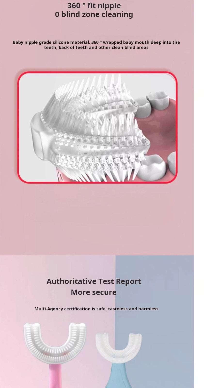 Toothbrush Soft Bristle Kids Baby Shape U.